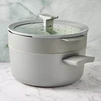 BergHOFF Balance Nonstick Silicone Collapsible Steamer Basket & Strainer 10", Recycled Material, Sage Silicone Non-Stick Steamer Inserts