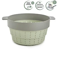 BergHOFF Balance Nonstick Silicone Collapsible Steamer Basket & Strainer 10", Recycled Material, Sage Silicone Non-Stick Steamer Inserts