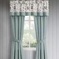 Queen Street Brookside Rod Pocket Room Darkening Set of 2 Curtain Panel
