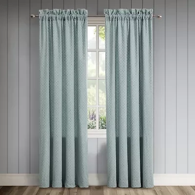 Queen Street Brookside Rod Pocket Room Darkening Set of 2 Curtain Panel