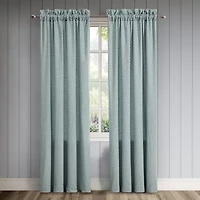 Queen Street Brookside Rod Pocket Room Darkening Set of 2 Curtain Panel