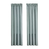 Queen Street Brookside Rod Pocket Room Darkening Set of 2 Curtain Panel