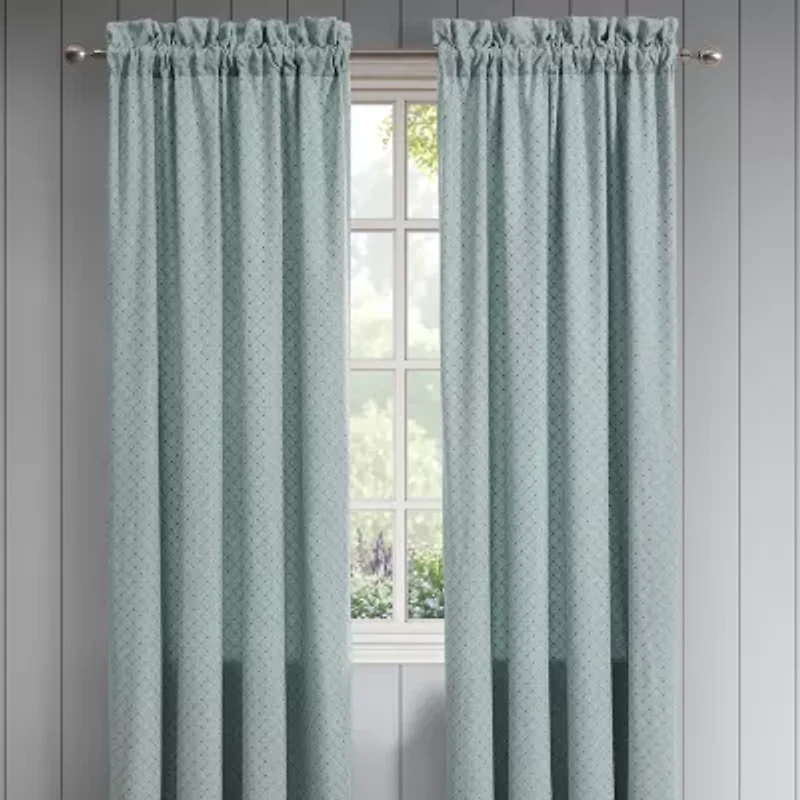 Queen Street Brookside Rod Pocket Room Darkening Set of 2 Curtain Panel