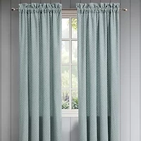 Queen Street Brookside Rod Pocket Room Darkening Set of 2 Curtain Panel