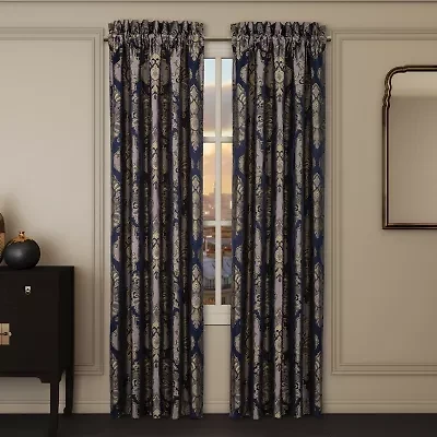 Five Queens Court Briarwood Rod Pocket Room Darkening Set of 2 Curtain Panel