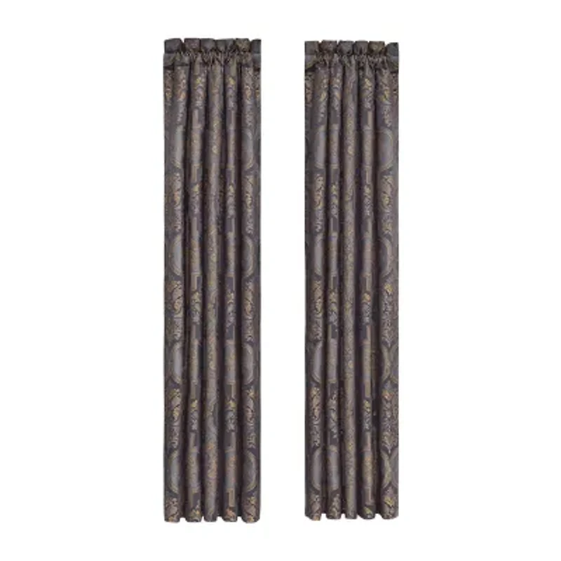 Five Queens Court Millbrook Rod Pocket Room Darkening Set of 2 Curtain Panel