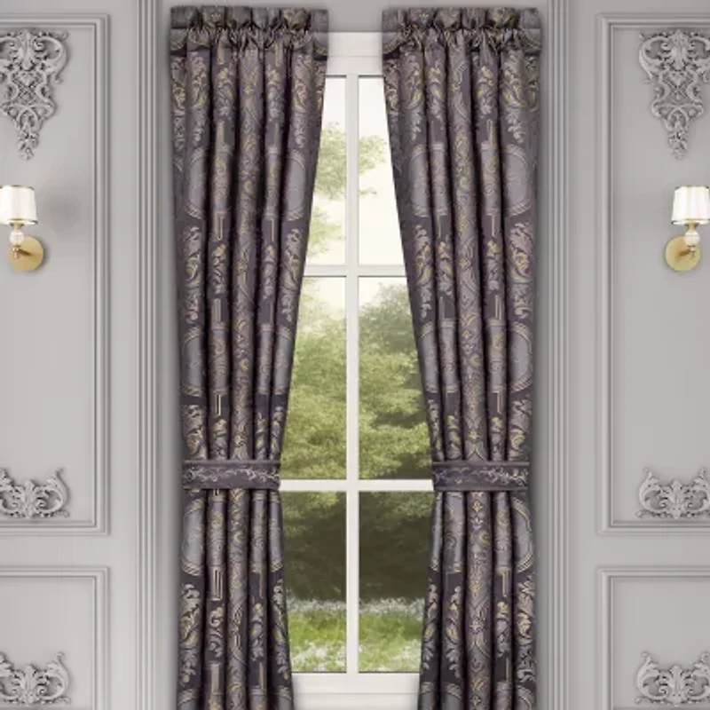 Five Queens Court Millbrook Rod Pocket Room Darkening Set of 2 Curtain Panel