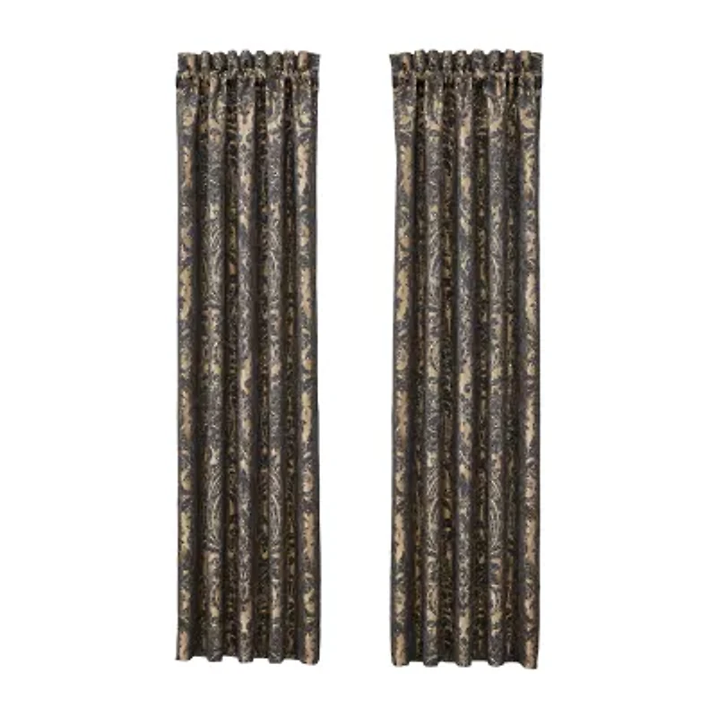 Queen Street Gildstone Rod Pocket Room Darkening Set of 2 Curtain Panel