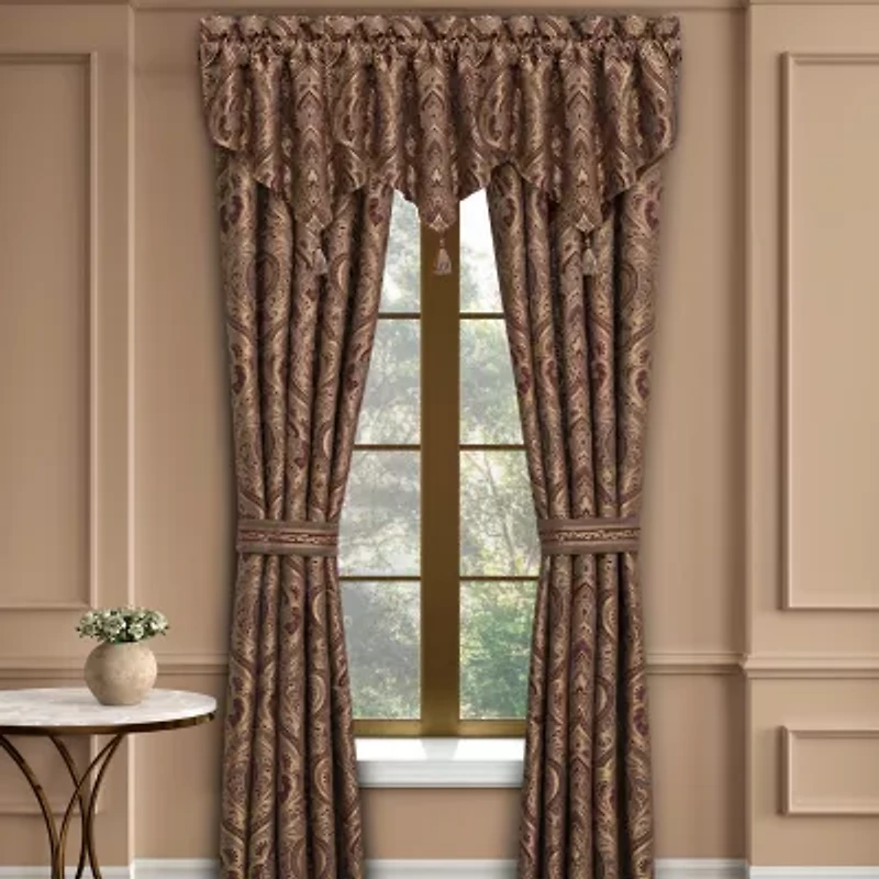 Five Queens Court Octavia Rod Pocket Room Darkening Set of 2 Curtain Panel