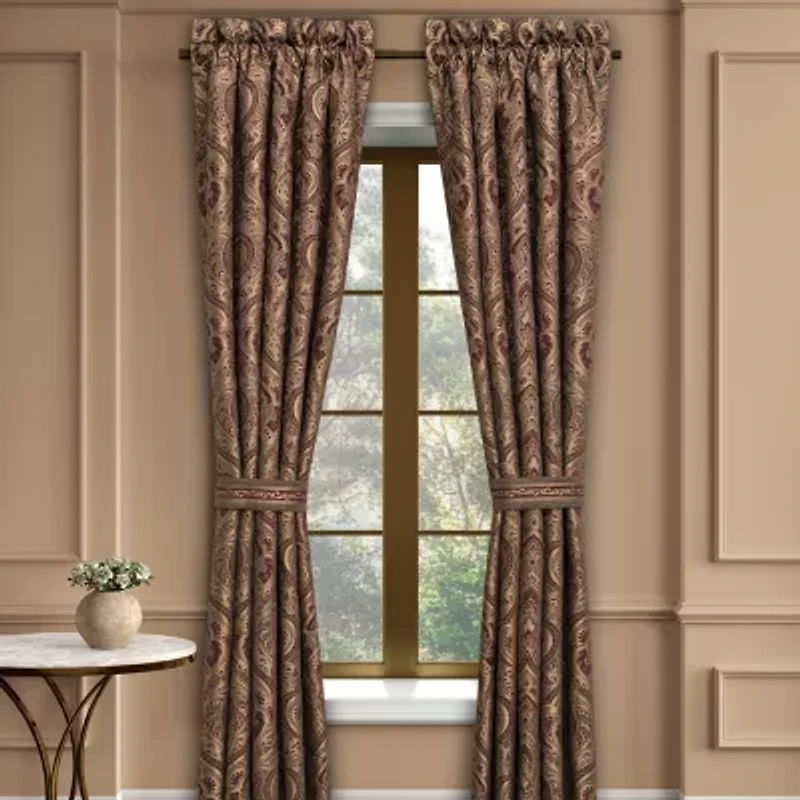 Five Queens Court Octavia Rod Pocket Room Darkening Set of 2 Curtain Panel