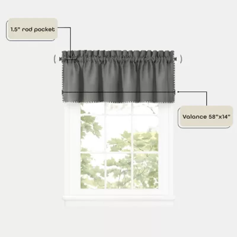 Achim Kendal Rod Pocket Tailored Valance