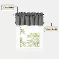 Achim Kendal Rod Pocket Tailored Valance