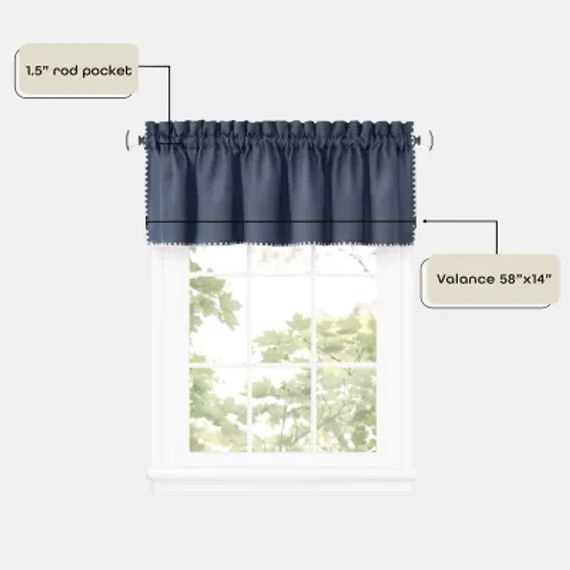 Achim Kendal Rod Pocket Tailored Valance