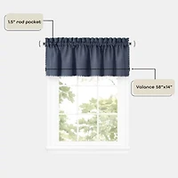 Achim Kendal Rod Pocket Tailored Valance