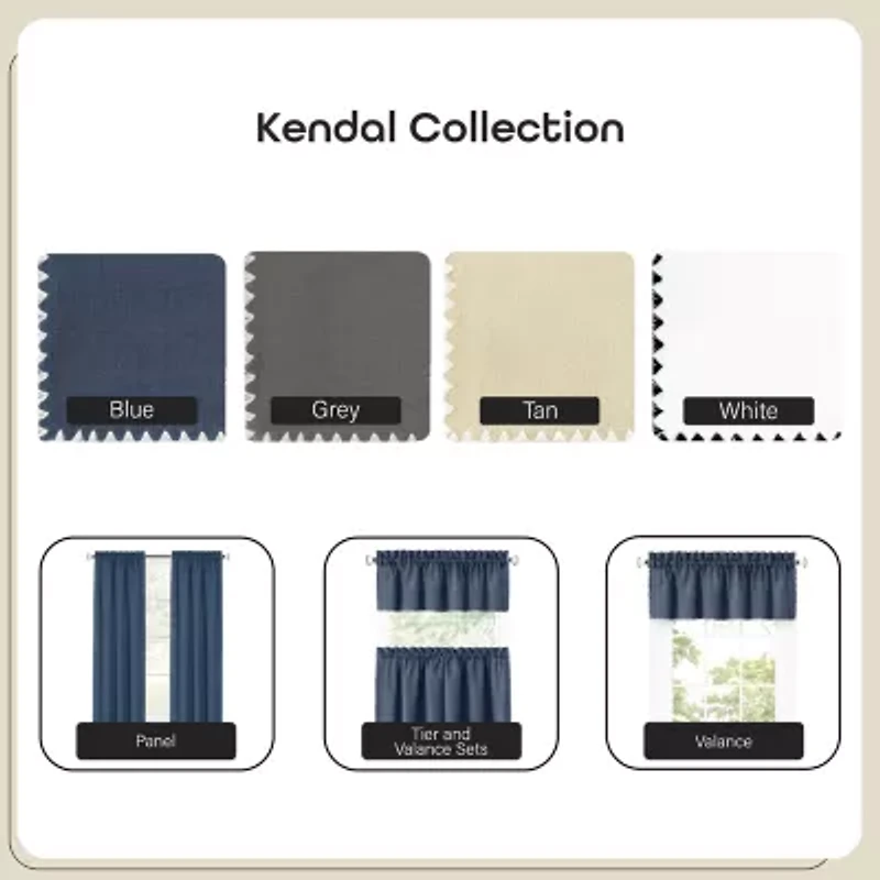 Achim Kendal Rod Pocket Tailored Valance
