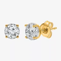 Si2,I 1 1/2 CT. T.W. Lab Grown White Diamond Sterling Silver Round Stud Earrings