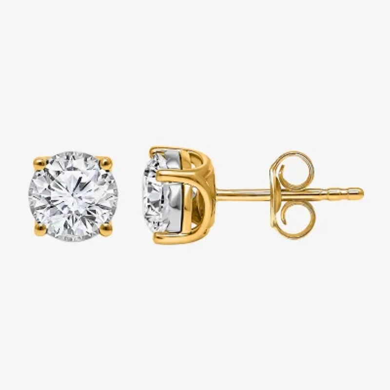 Si2,I 1 1/2 CT. T.W. Lab Grown White Diamond Sterling Silver Round Stud Earrings