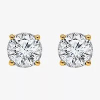 Si2,I 2 CT. T.W. Lab Grown White Diamond Sterling Silver 5.4mm Round Stud Earrings