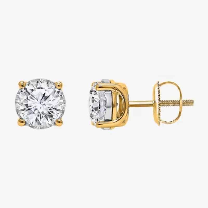 Si2,I 2 CT. T.W. Lab Grown White Diamond Sterling Silver 5.4mm Round Stud Earrings