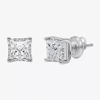(I/Si2) 2 CT. T.W. Lab Grown White Diamond Sterling Silver 5.3mm Stud Earrings