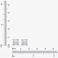 (I/Si2) 2 CT. T.W. Lab Grown White Diamond Sterling Silver 5.3mm Stud Earrings