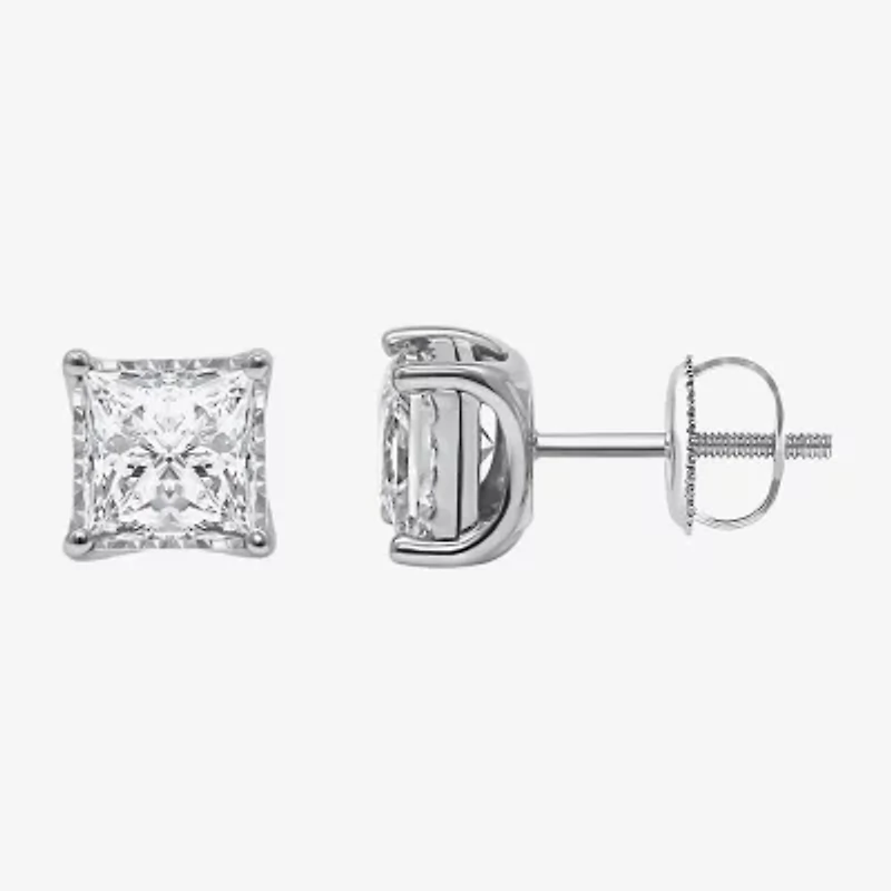 (I/Si2) 2 CT. T.W. Lab Grown White Diamond Sterling Silver 5.3mm Stud Earrings