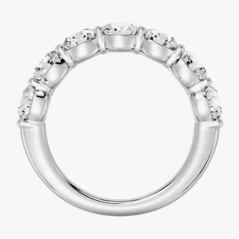 (F / Si1-Si2) Womens 2.5MM 3 CT. T.W. Lab Grown White Diamond Wedding Band