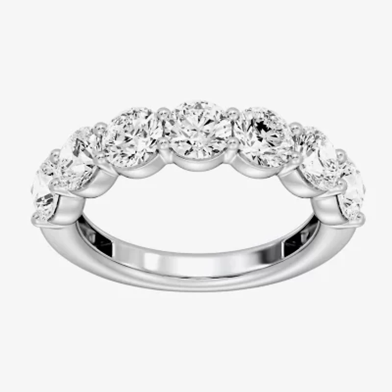 (F / Si1-Si2) Womens 2.5MM 3 CT. T.W. Lab Grown White Diamond Wedding Band