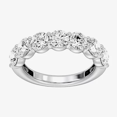 (F / Si1-Si2) Womens 2.5MM 3 CT. T.W. Lab Grown White Diamond Wedding Band