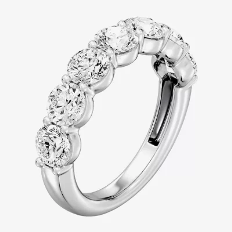 (F / Si1-Si2) Womens 2.5MM 3 CT. T.W. Lab Grown White Diamond Wedding Band