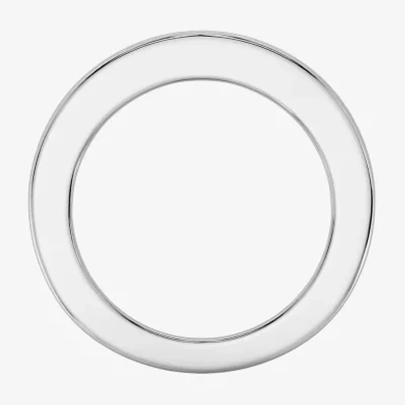 (F / Si1-Si2) Womens 4.5MM 3 CT. T.W. Lab Grown White Diamond Sterling Silver Wedding Band