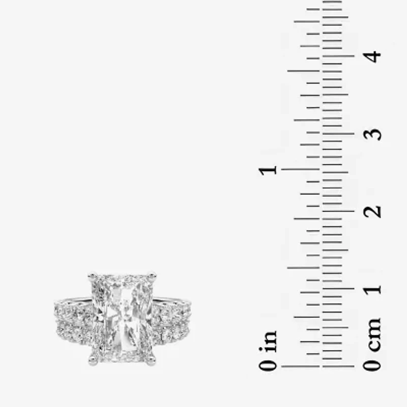 Grown Gorgeous (F / Vs2) Womens 6 1/10 Ct. T.W. Lab White Diamond 14K Gold Radiant Side Stone Bridal Set