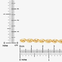 Womens 10K Gold 24 Inch Rope Chain Necklace