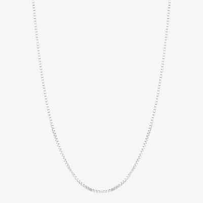 Made in Italy Womens 14K Gold Inch Box Chain Necklace