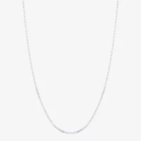 Made in Italy Womens 14K Gold Inch Box Chain Necklace