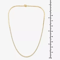 (G / Si1-Si2) Womens 3 CT.T.W. Lab Grown White Diamond Sterling Silver 18 Inch Tennis Necklace