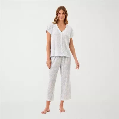Martha Stewart Womens V-Neck Sleeveless 2-pc. Pajama Sets