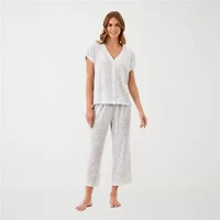 Martha Stewart Womens V-Neck Sleeveless 2-pc. Pajama Sets