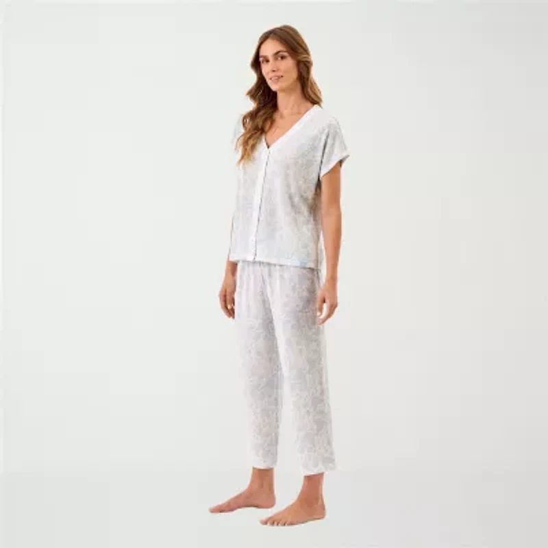 Martha Stewart Womens V-Neck Sleeveless 2-pc. Pajama Sets