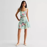 Emerald Sundae Womens Juniors Floral Dress Set