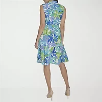 Jessica Howard Womens Petite Sleeveless Fit + Flare Dress