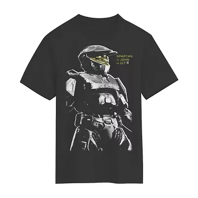 Little & Big Kid Boys Crew Neck Short Sleeve Regular Fit Halo Graphic T-Shirt