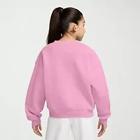 Nike Big Kid Girls Crew Neck Fleece Long Sleeve Sweatshirt