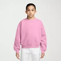 Nike Big Kid Girls Crew Neck Fleece Long Sleeve Sweatshirt