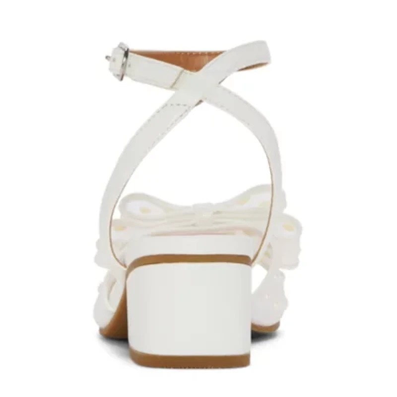 Christie & Jill Amira Little Big Kid Girls Round Open Toe Block Heel Pumps