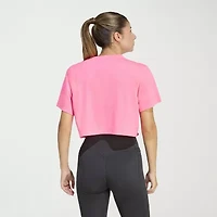 adidas Womens Crew Neck Short Sleeve Active Crop Top