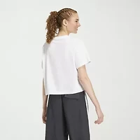 adidas Womens Crew Neck Short Sleeve Active Crop Top