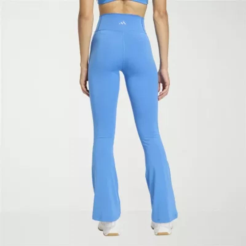 adidas Womens High Rise Knit Active Flare Full Length Leggings