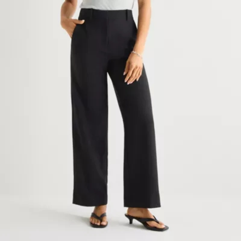 a.n.a Womens Wide Leg High Rise Trouser