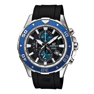 Casio Mens Chronograph Black Strap Watch Efm501-1a2
